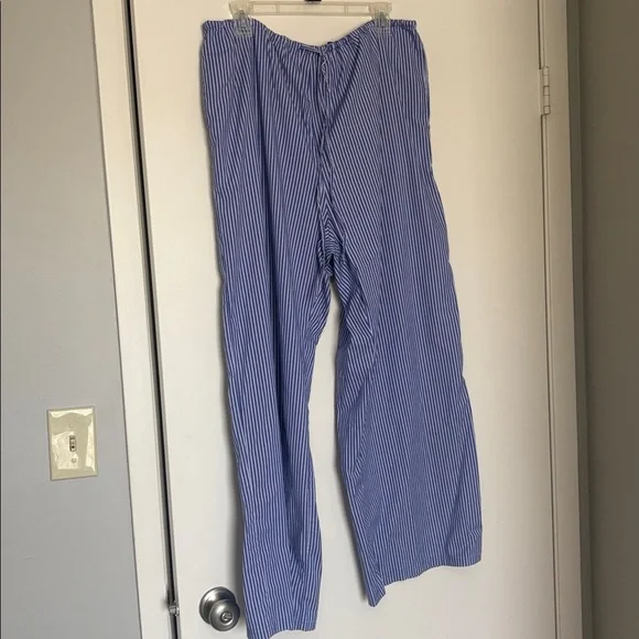 AE Striped Woven Wide-Leg PJ Pant Blue American Eagle XL - Picture 4 of 7